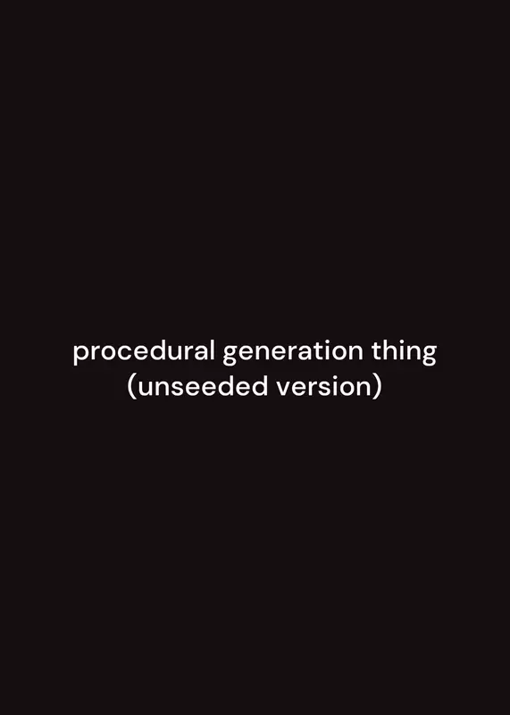 Procedural Gen Test by @chrisop