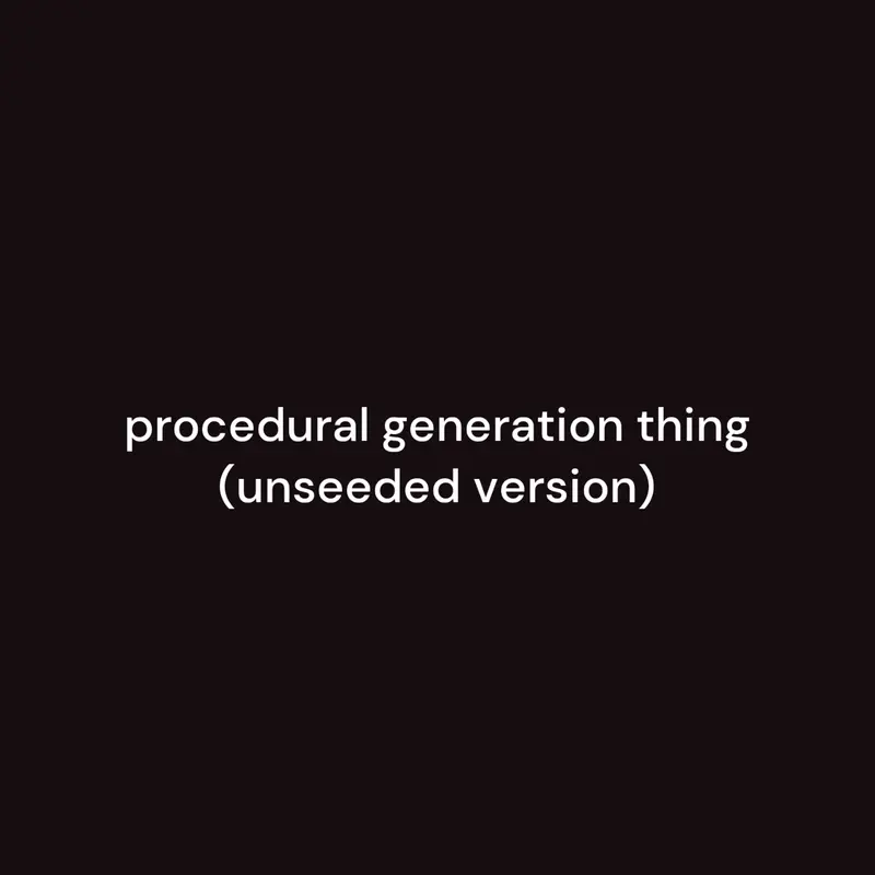 Procedural Gen Test by @chrisop