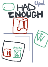 Green cube had enough