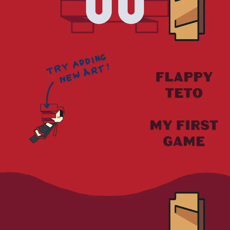 Flappy Teto by @Asilly_Hazelnutz