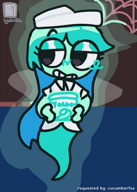 connie and a ghost yogurt!!