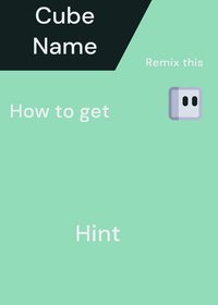 Make a cube for my game!!