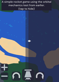 Rocket simulator with orbital mechanics