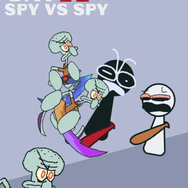 Squidward vs Dinosaur by @Comany_Movie