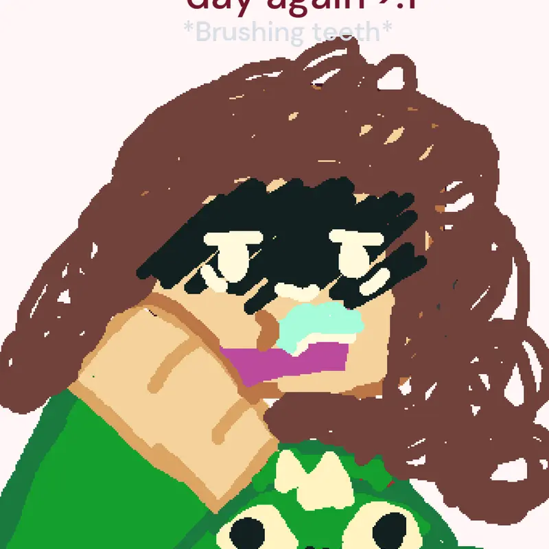 Yo apurandome para el colegio xd by @kikiana_XD