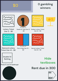 gamble to pay rent