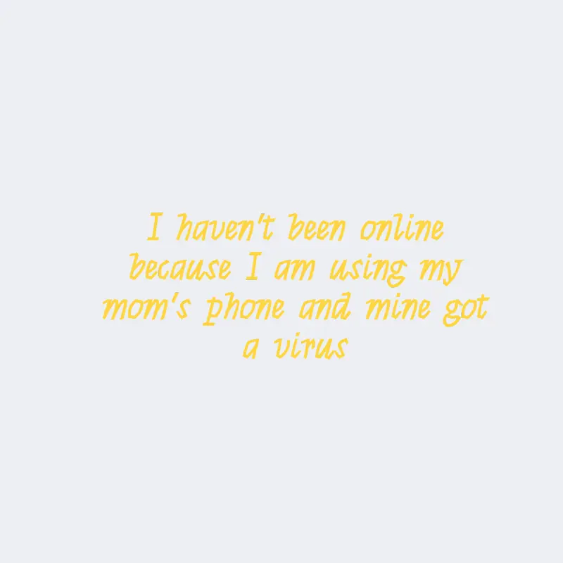 I'm using my mom's phone now. by @Green_Y12346