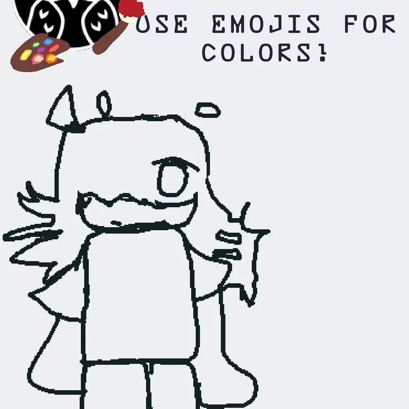 Color the person with emojis by @ZeinaXD