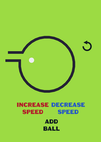 The ball gains .01 speed every .2 seconds.