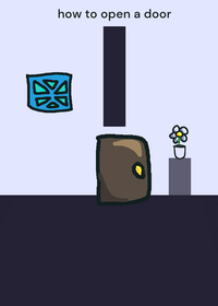 Bob tries to open a door