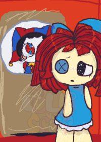 Pomni and licorice hair