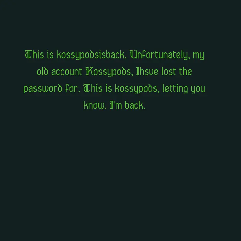 Game by @kossypodsisback