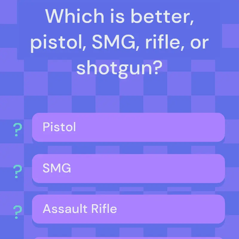 Gun Pref Vote by @Tygamin