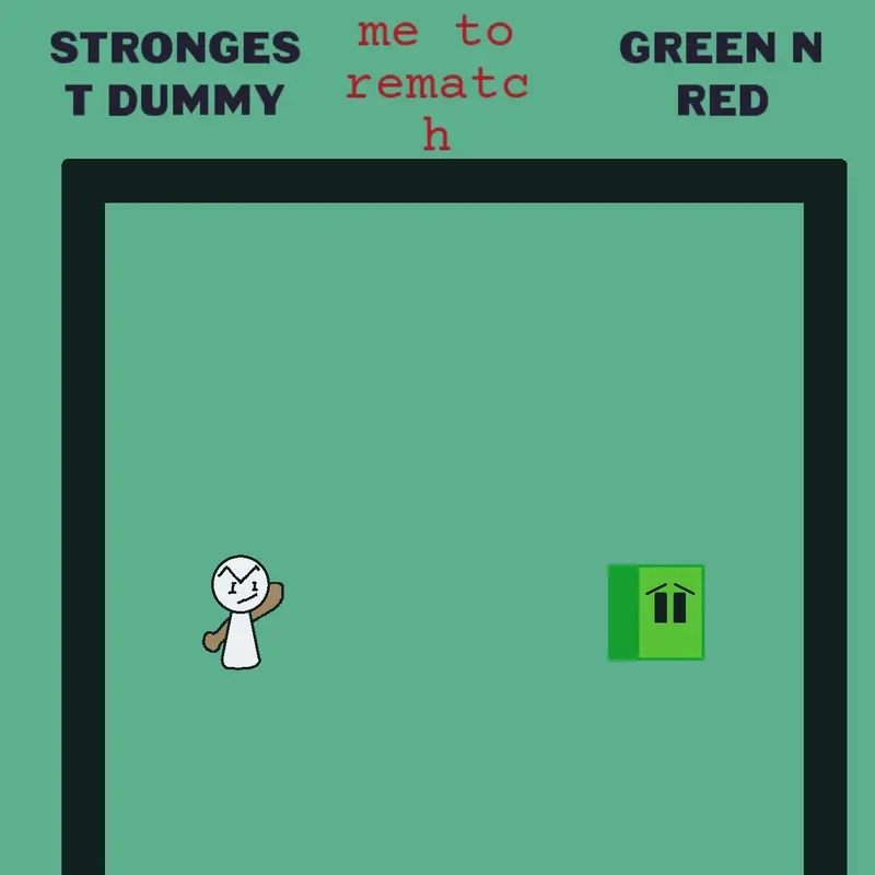 STRONGEST DUMMY VS GREEN AND RED (CUBE) by @the_guy_make_game