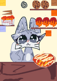 Shiny moon (my oc) mukbang!