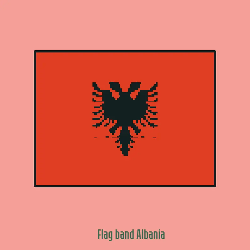 Flag band Albania by @lawmincong