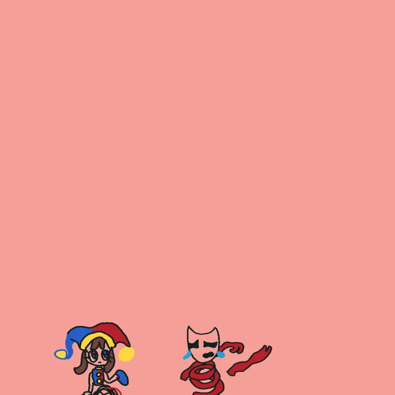 Gangle and pomni by @MumiMumuzinho