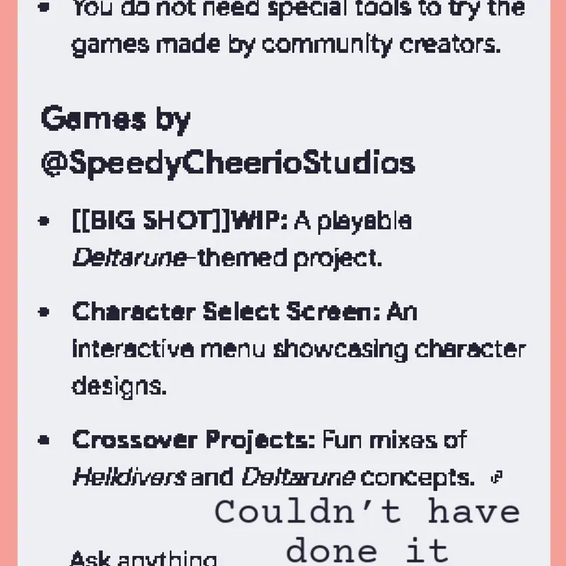 Game by @SpeedyCheerioStudios