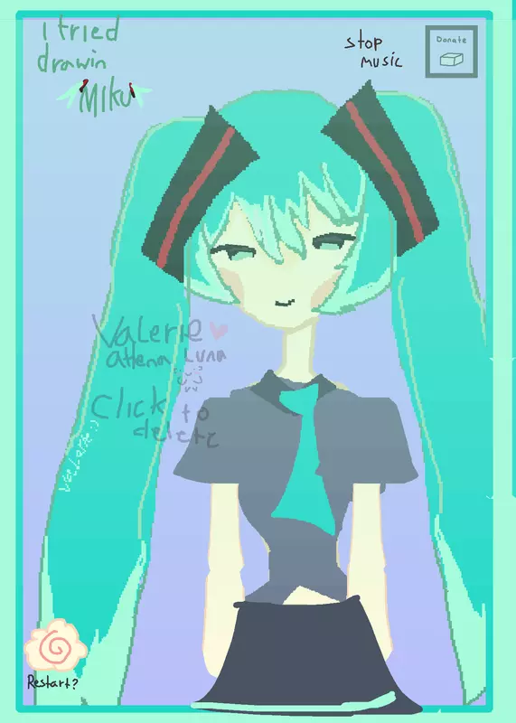 Tried drawing miku ^^ by @Valerieathenaluna
