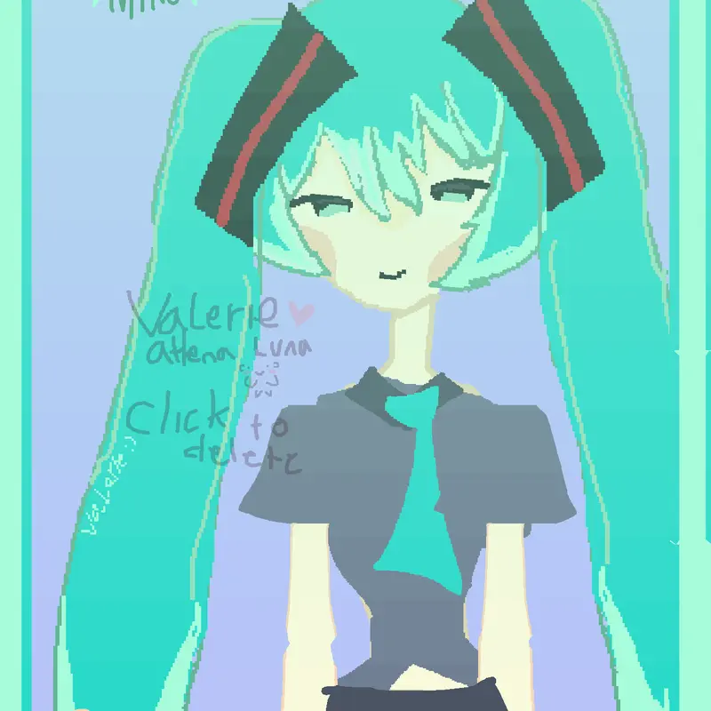 Tried drawing miku ^^ by @Valerieathenaluna