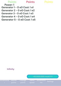 Points incremental v1.01 Limit e1.8e308