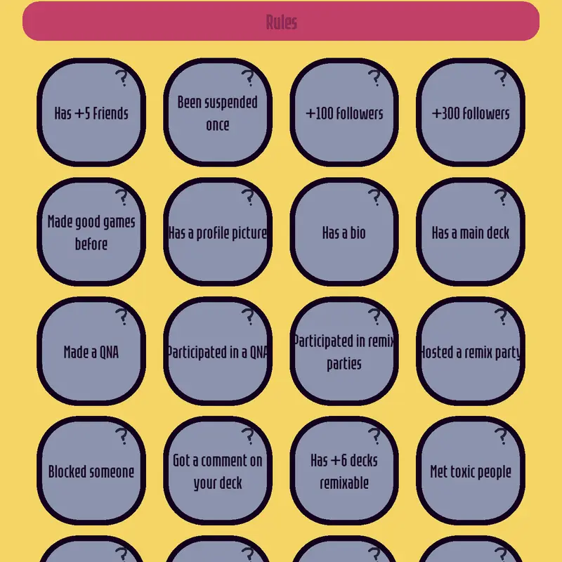 Bingo! by @Y21Q1