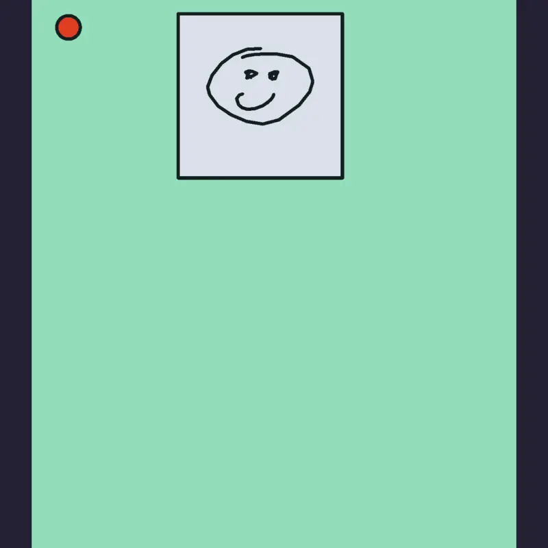 Click happy face to spawn rainbow balls by @emittxen