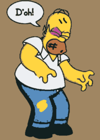 Homer drop his donut