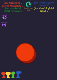 Button clicker added ticker