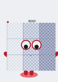 Numberblocks 9001 Missed red