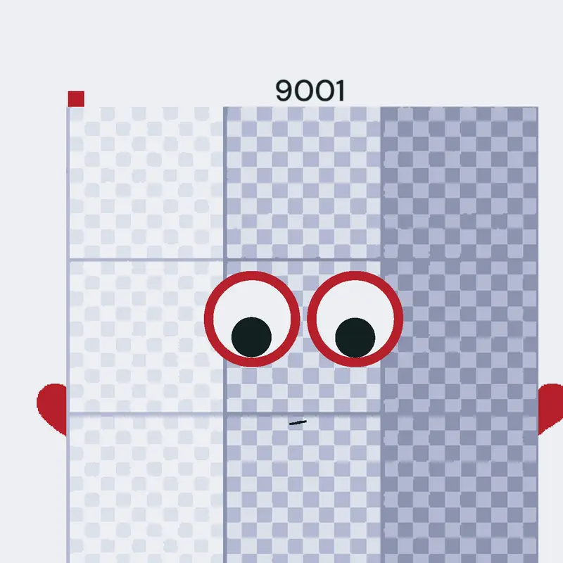 Numberblocks 9001 Missed red by @CaCaStudio11