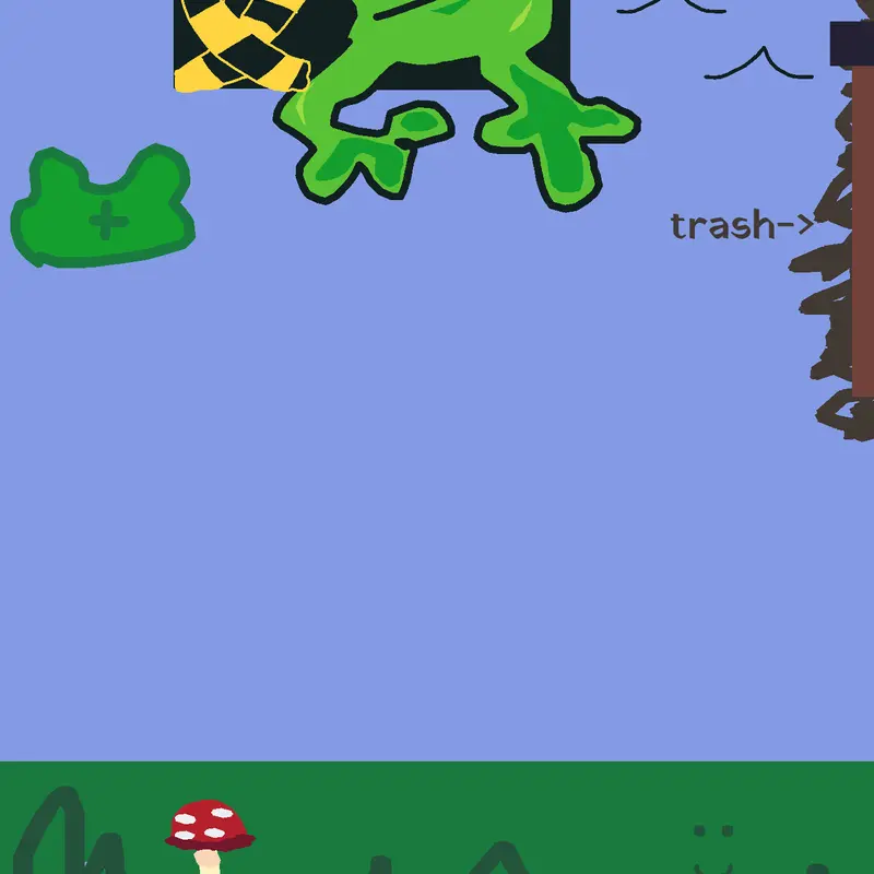 play with a frog! by @Hawk_fish