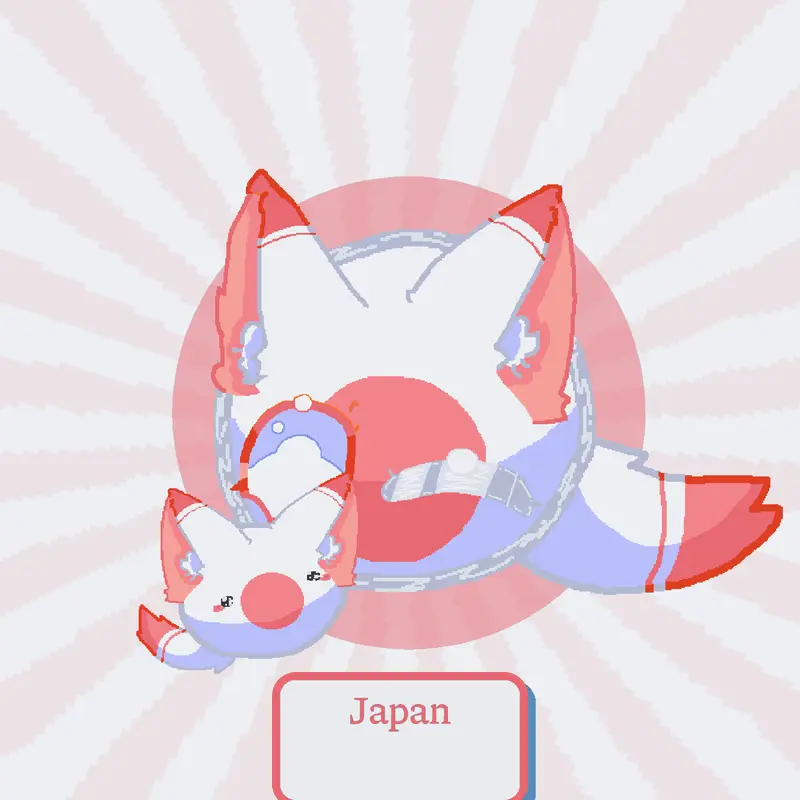 Japan by @countryballls_paraguay