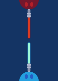 2 player lightsaber fight!