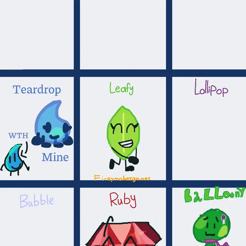 Bfdi remix party by @Fireymakesgames