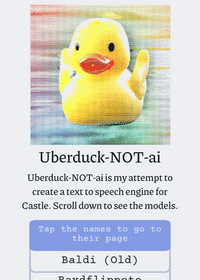Uberduck-NOT-ai Text to Speech (Baldi image...