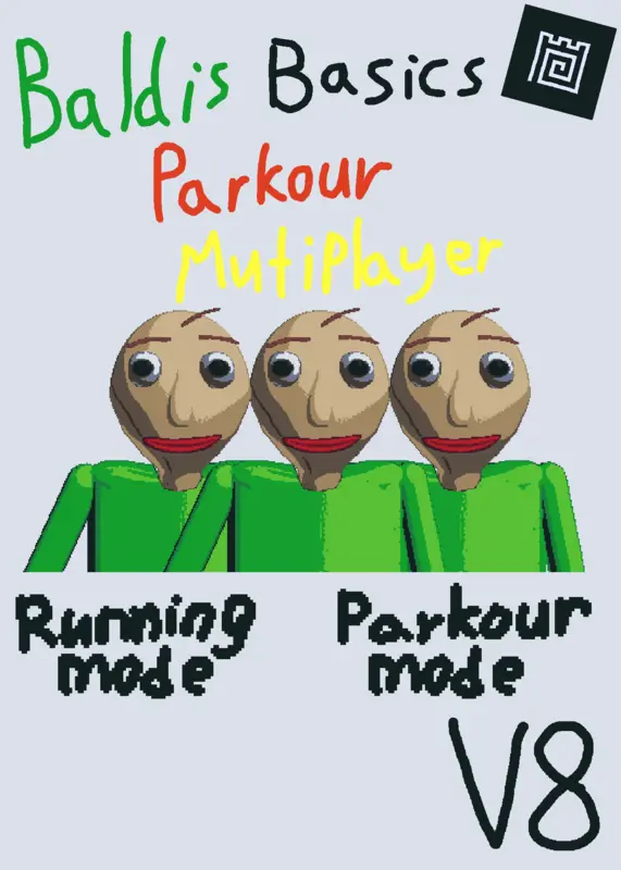 Baldis Basics parkour multiplayer test by @NazarBaldguy