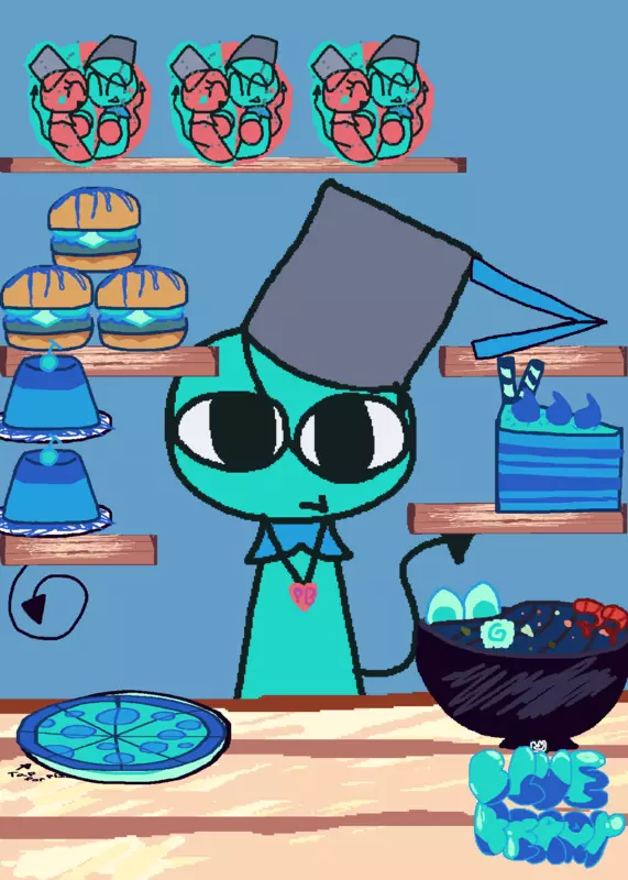 Blue mukbang by @BLUE_BERRY5