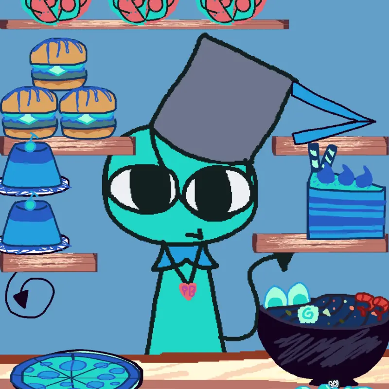 Blue mukbang by @BLUE_BERRY5