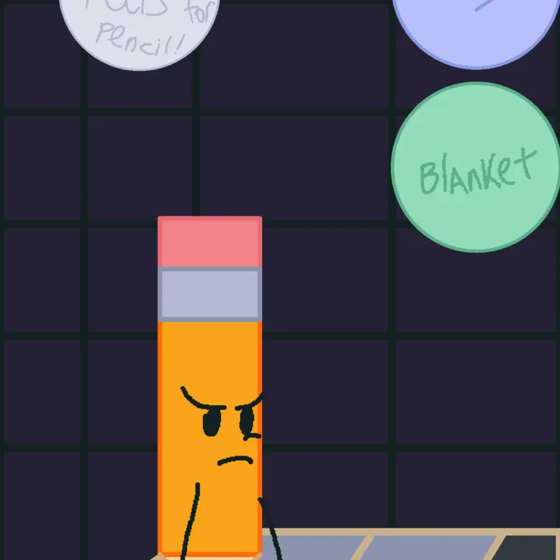 pencil BFDI BFB TPOT by @Flower666