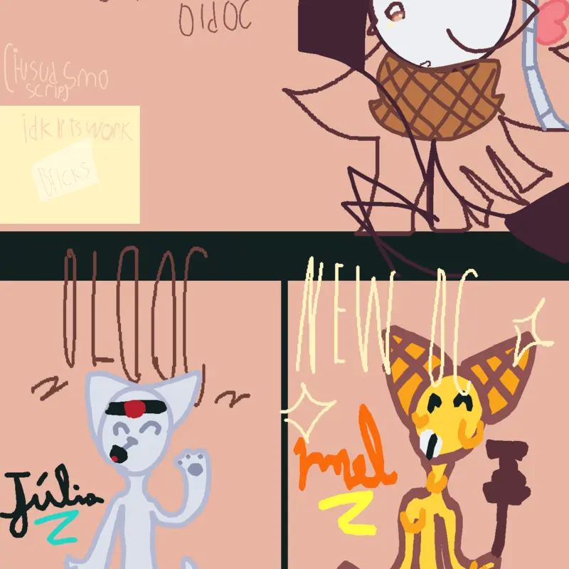 Júlia and mel (Or Julia and Honey) by @KittiesOfChaos_ofc