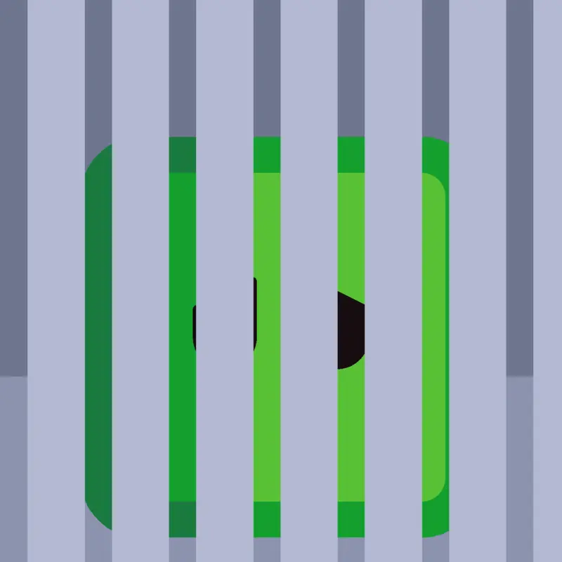 GREEN-CUBE IN THE PRISON by @Lucas47943894_2
