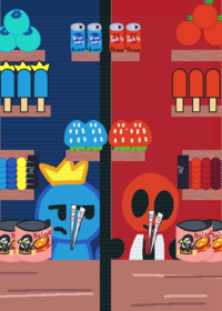 Blue vs Red mukbang