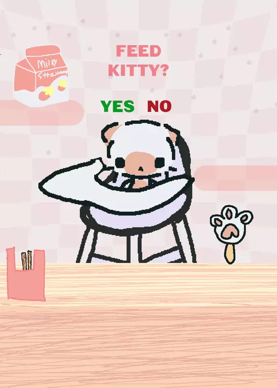 Mukbang kitty feed. Milk by @Cinnaa
