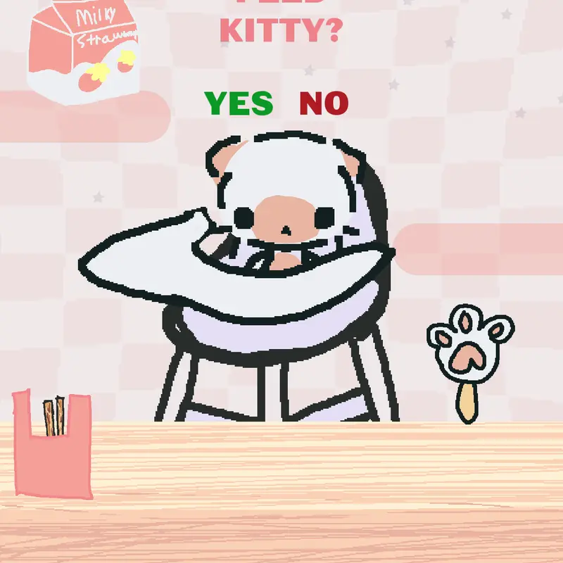 Mukbang kitty feed. Milk by @Cinnaa