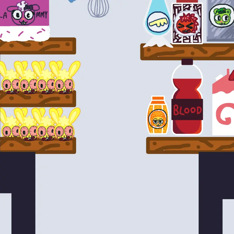 Happy tree friends baking by @Little_Flaky