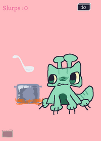 Glorpy eats soup :D!!