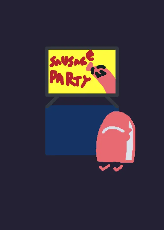 Jennifer watch sausage party by @BenjaminSlushy