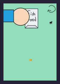 Fish feeding (remake 2) can't fly in air...