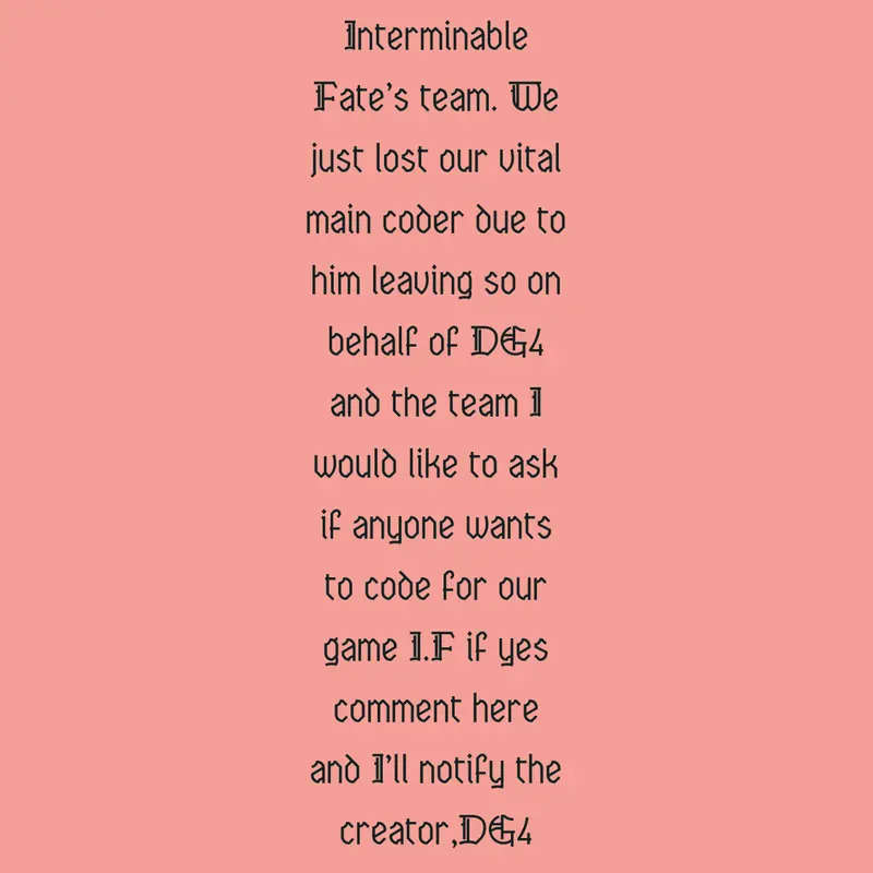 Interminable Fate Update. by @dsfrGG